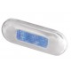 Oblong courtesy LED lampe de marche bleu - 12 - 24V inox poli